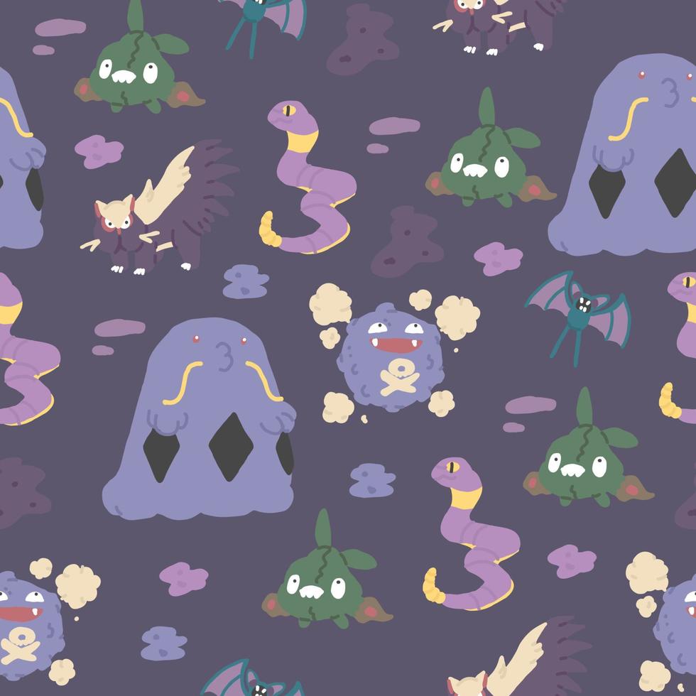 Poison Pokemon Pattern vector