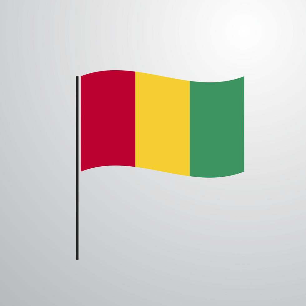Guinea waving Flag vector