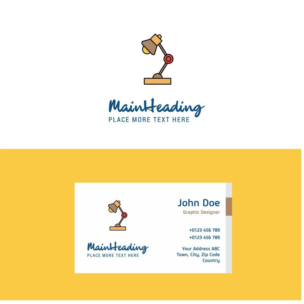 Flat Lamp Logo and Visiting Card Template Busienss Concept Logo Design vector