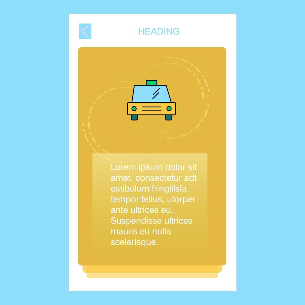 Taxi mobile vertical banner design design Vector