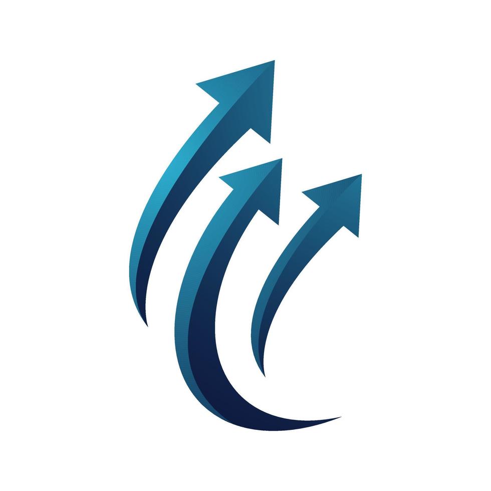 plantilla de icono de vector de diseño de logotipo de flecha abstracta elegante
