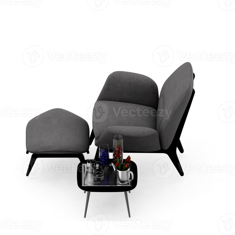 Isometric Armchair Isolated 3D render png