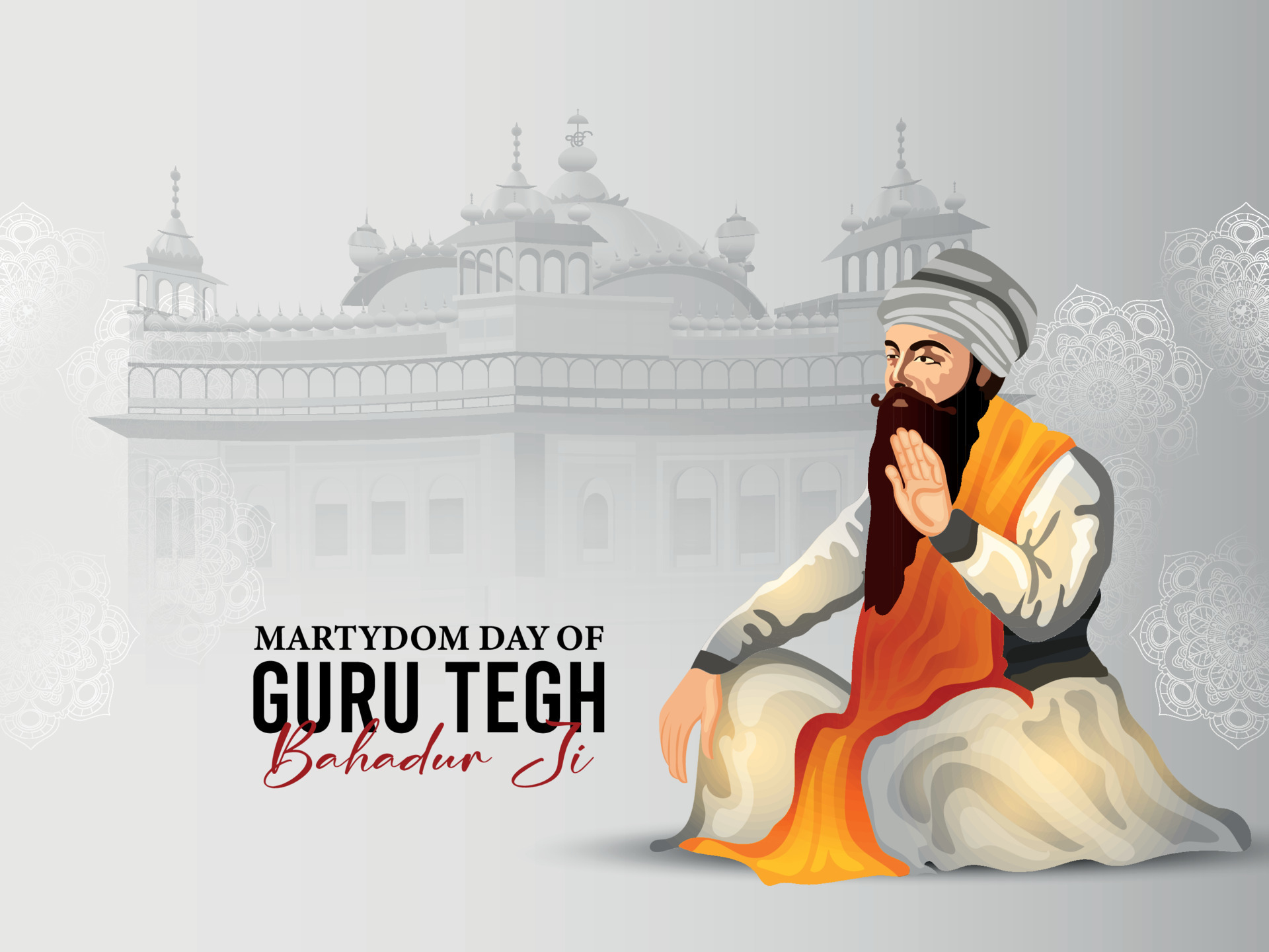 Banner of guru tegh bahadur sikh guru shahidi diwas 14022633