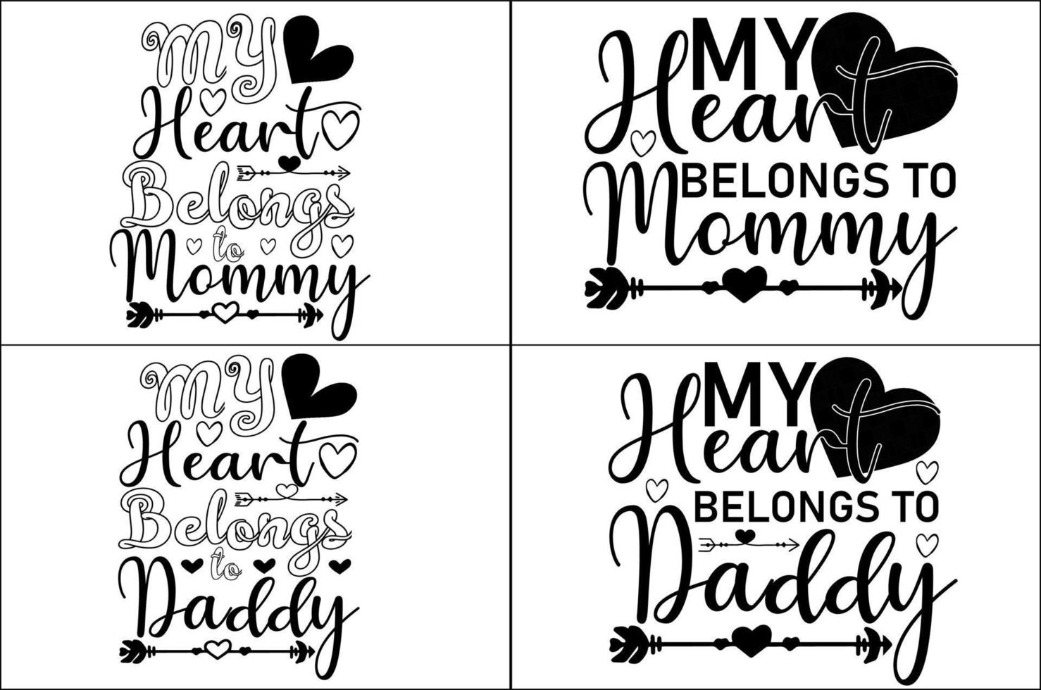 my heart belongs to quotes SVG t shirt valentines SVG bundle vector