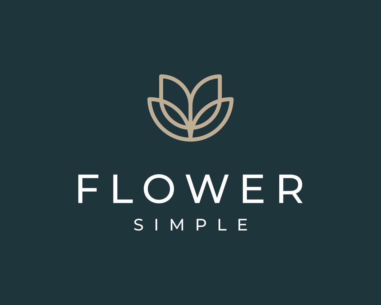 Flower Floral Blossom Bloom Lotus Lily Natural Beautiful Classy Elegant Vector Logo Design