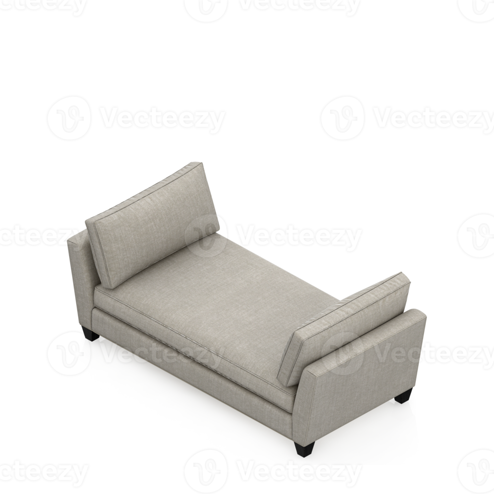 Isometric Chair 3D isolated rendering png