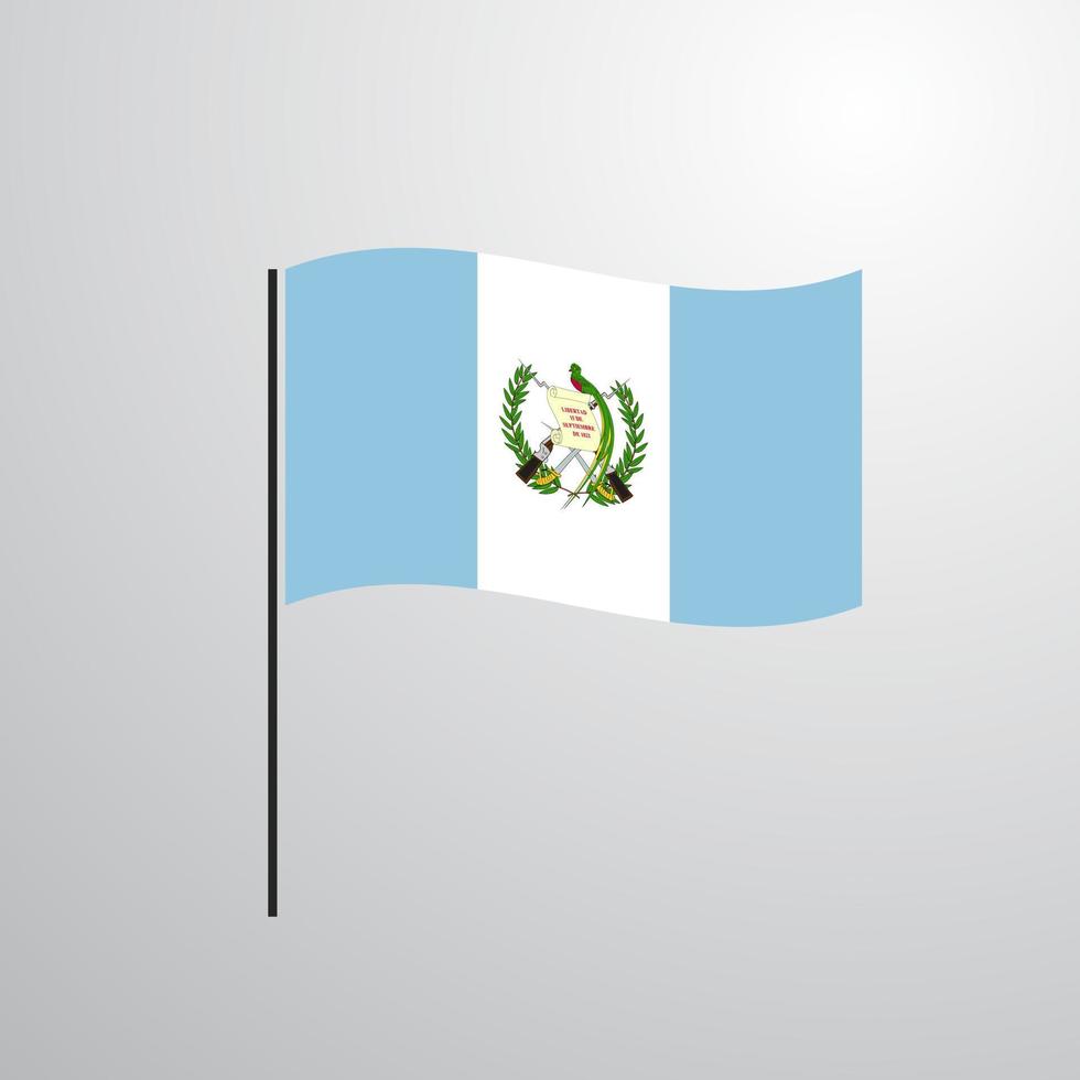 guatemala ondeando la bandera vector