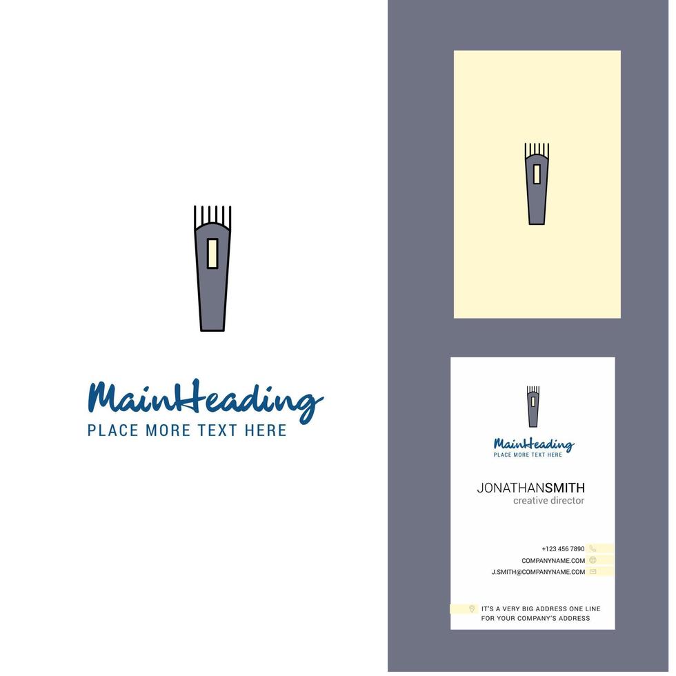 Trimmer Creative Logo and business card vertical Design Vector