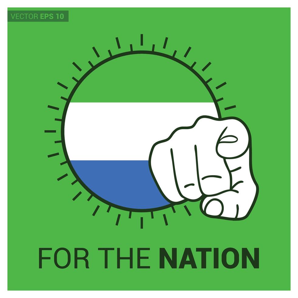 Country flag for nation with creative design vector