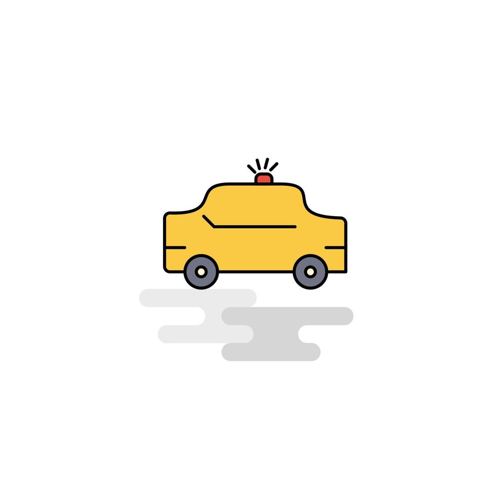 Flat Taxi Icon Vector