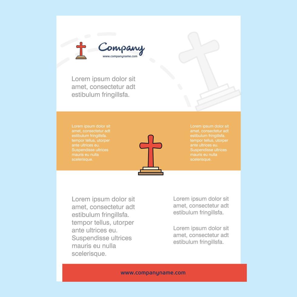 Template layout for Grave comany profile annual report presentations leaflet Brochure Vector Background