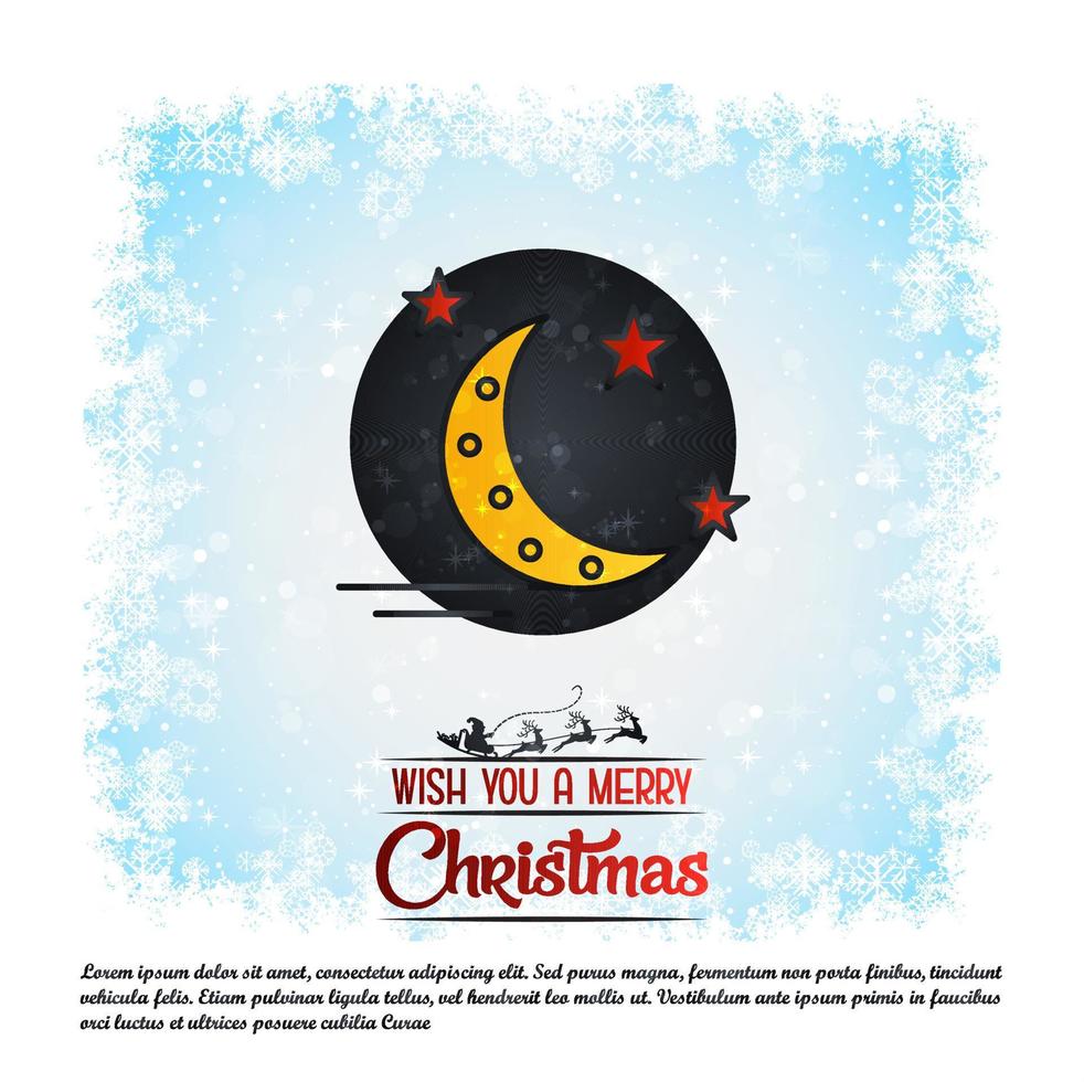 tarjeta de feliz navidad con diseño creativo y fondo claro vector