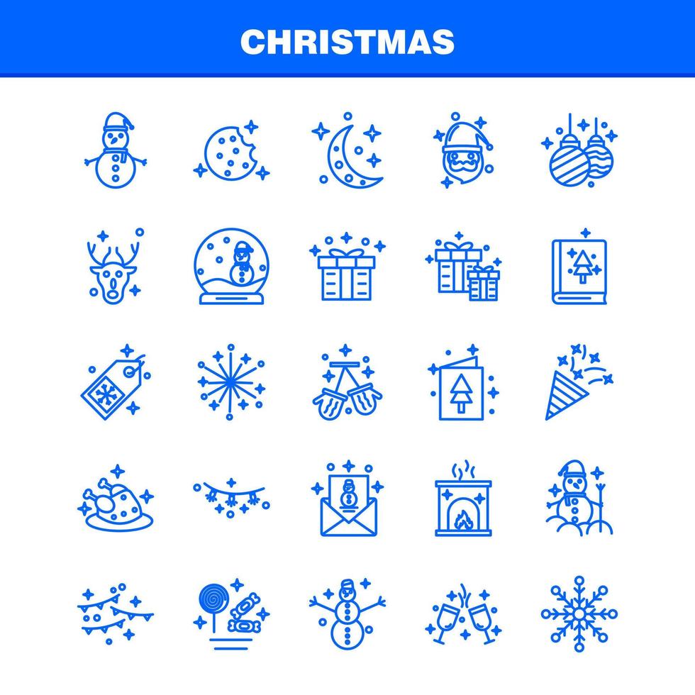 Christmas Line Icons Set For Infographics Mobile UXUI Kit And Print Design Include Mobile Snowman Winters Christmas Socks Winters Stars Christmas Collection Modern Infographic Logo and Pic vector