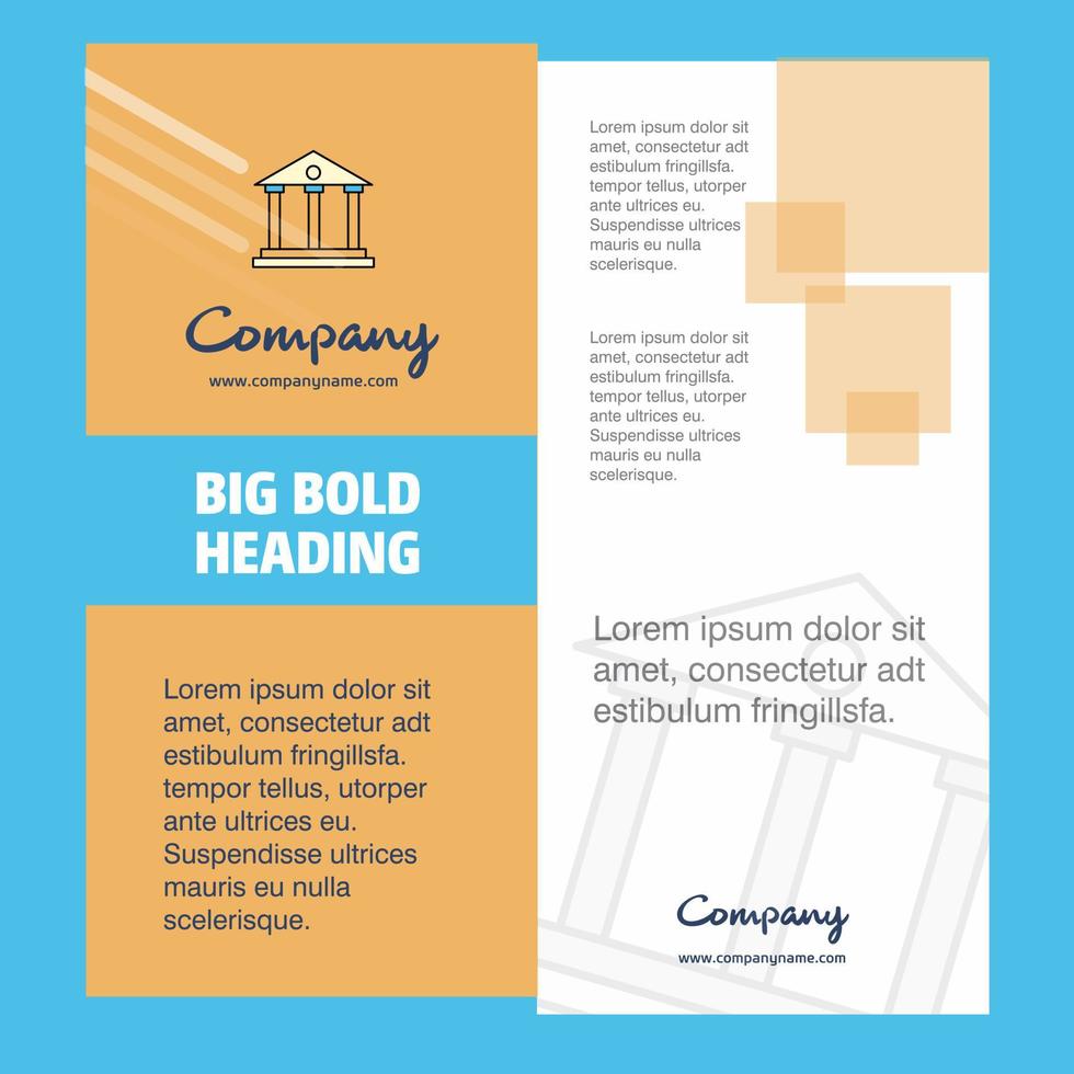 Villa Company Brochure Title Page Design Company profile annual report presentations leaflet Vector Background