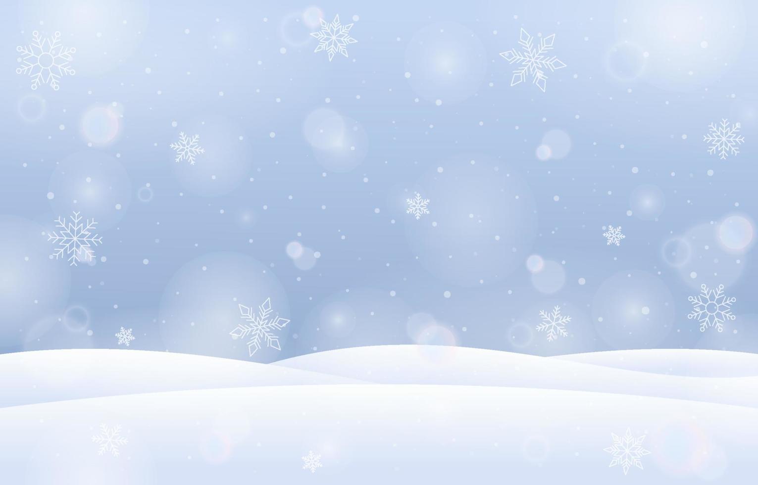 Winter Snowfall Background vector