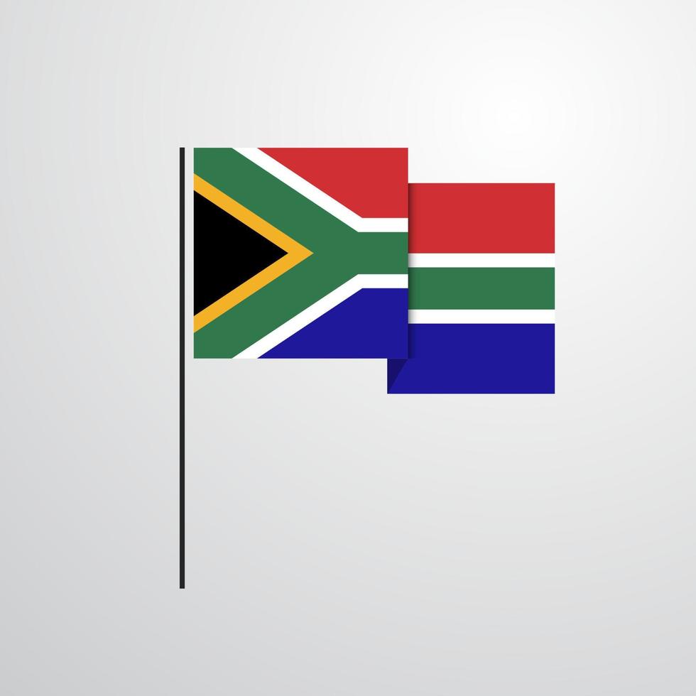South Africa waving Flag design vector