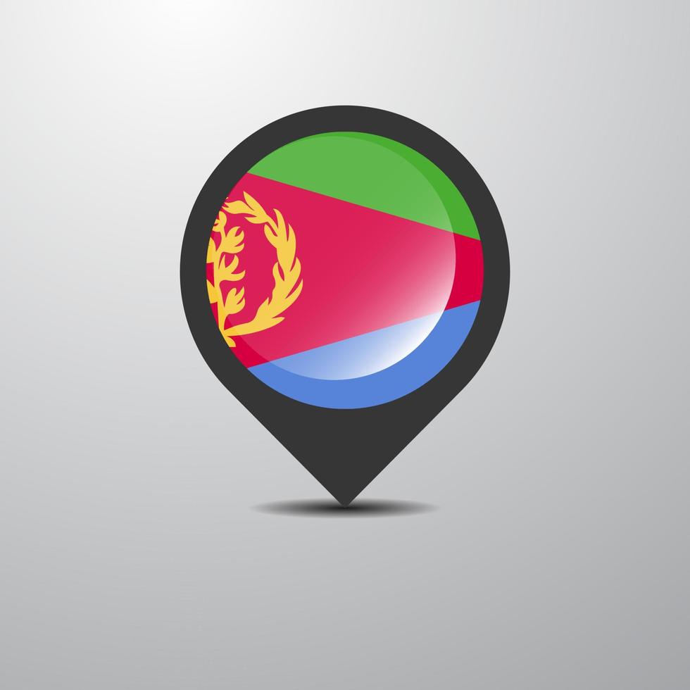 Eritrea Map Pin vector