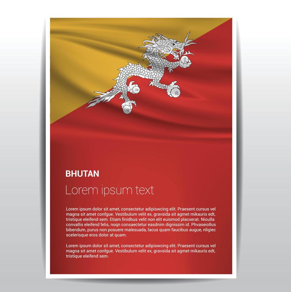 Bhutan flag design vector