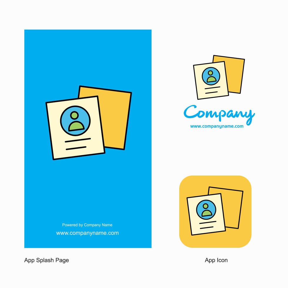 Profile Company Logo App Icon and Splash Page Design Creative Business App Design Elements vector