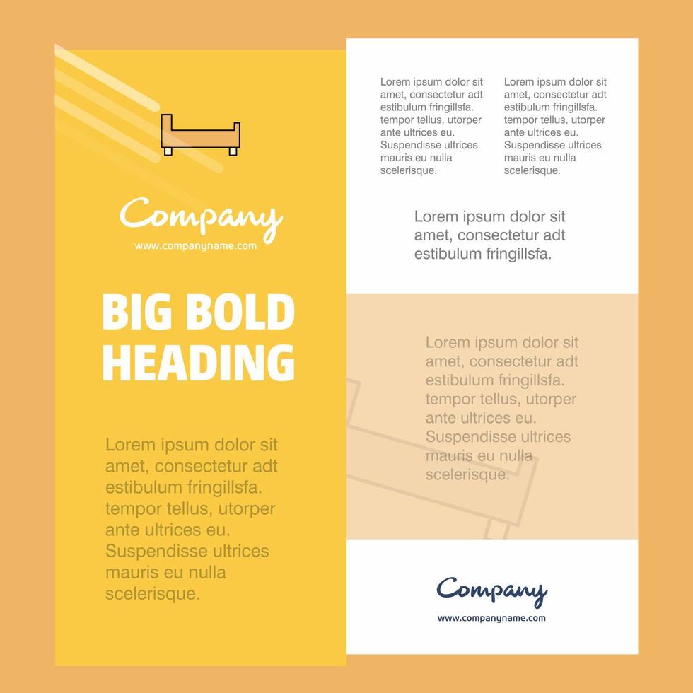 Bed Business Company Poster Template with place for text and images vector background