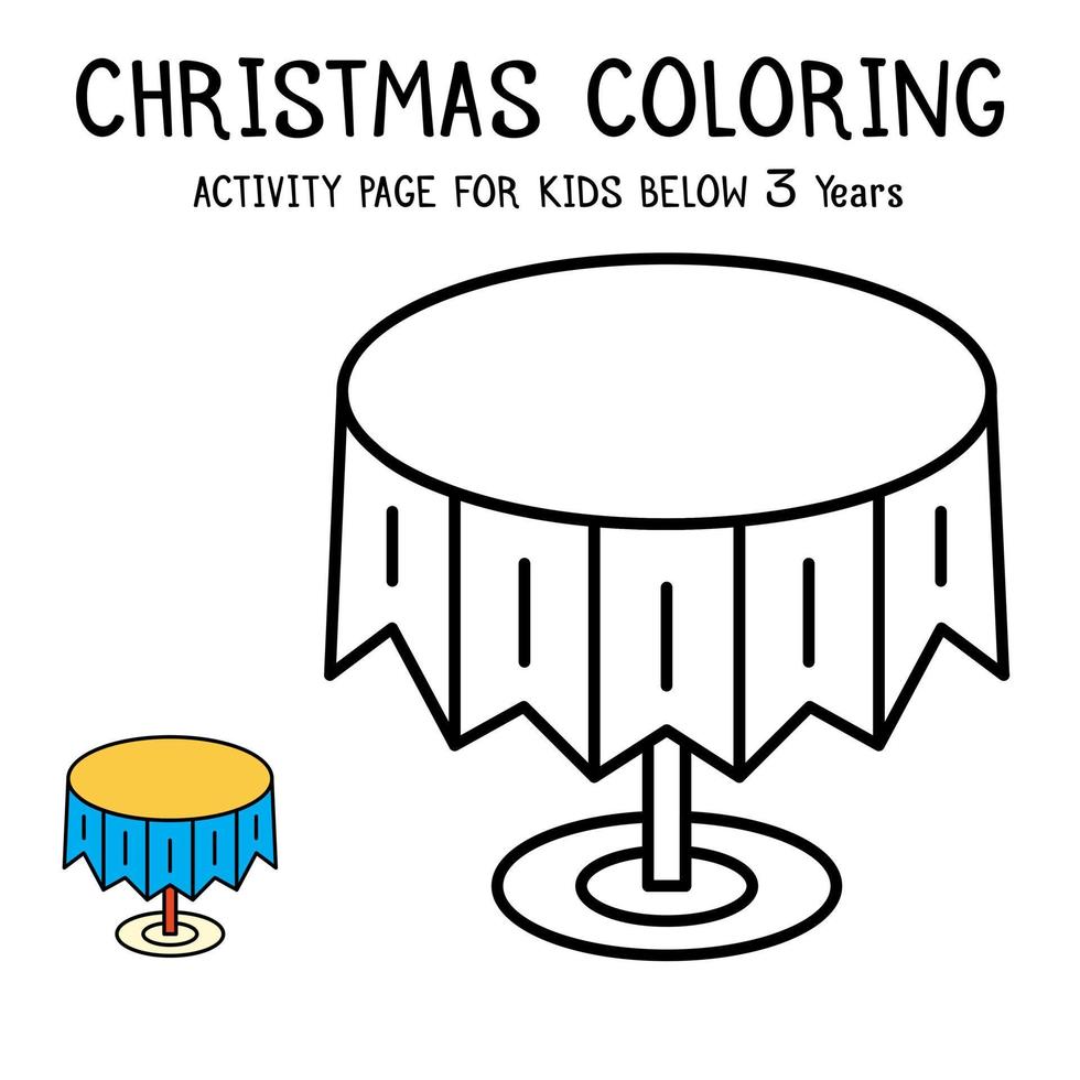 Christmas Coloring Actvity Book For Kids Below 3 Years vector