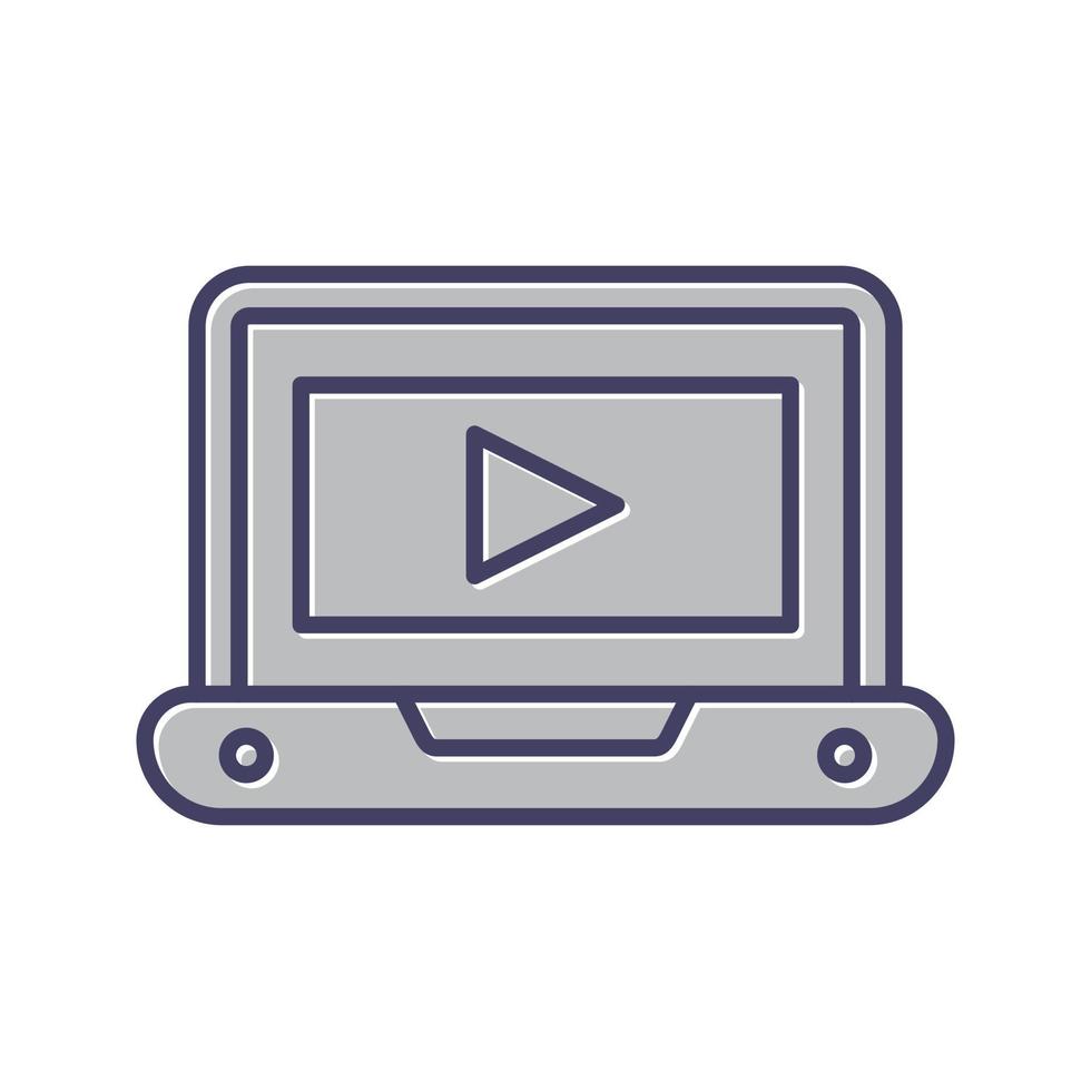 icono de vector de tutorial de vídeo