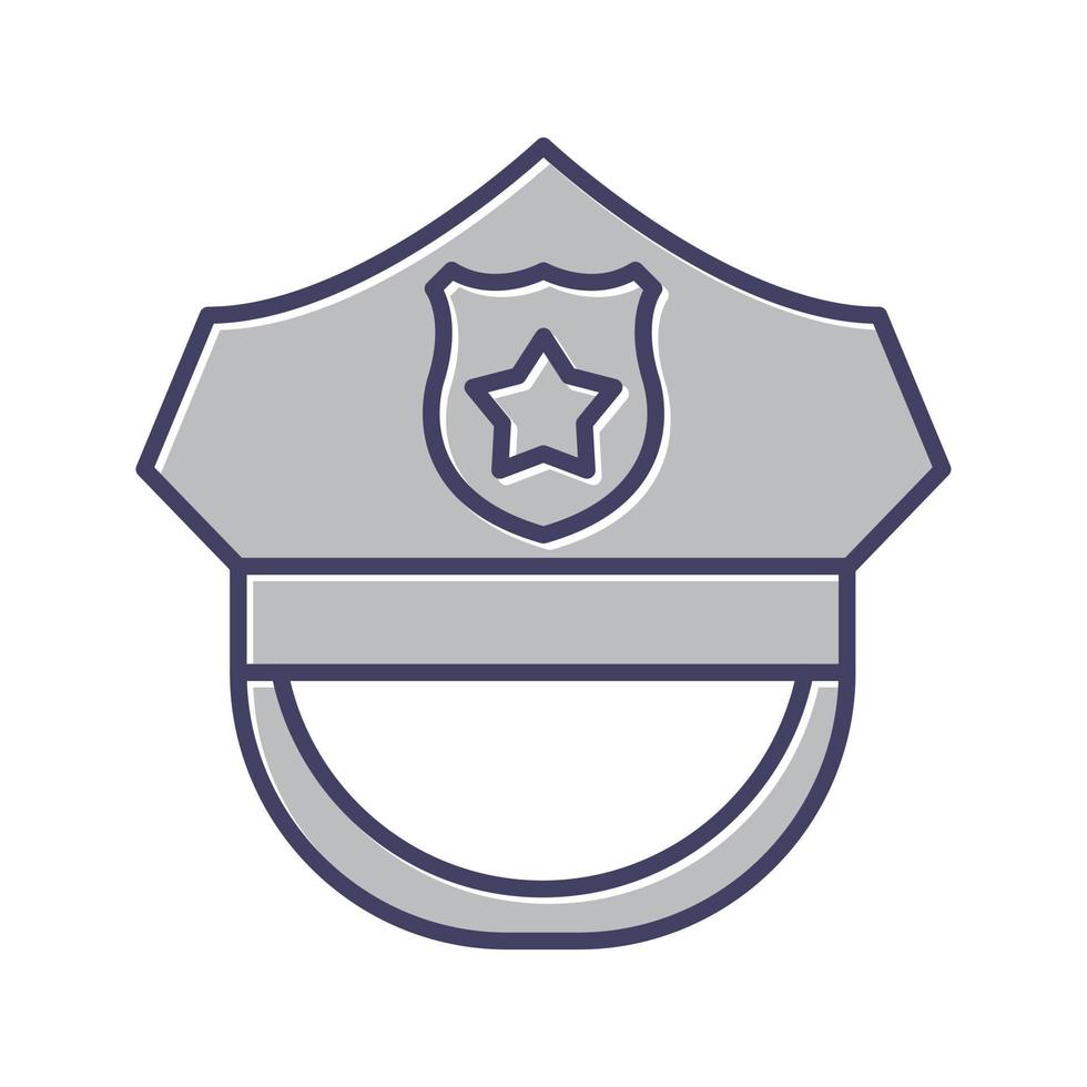 icono de vector de sombrero de policía