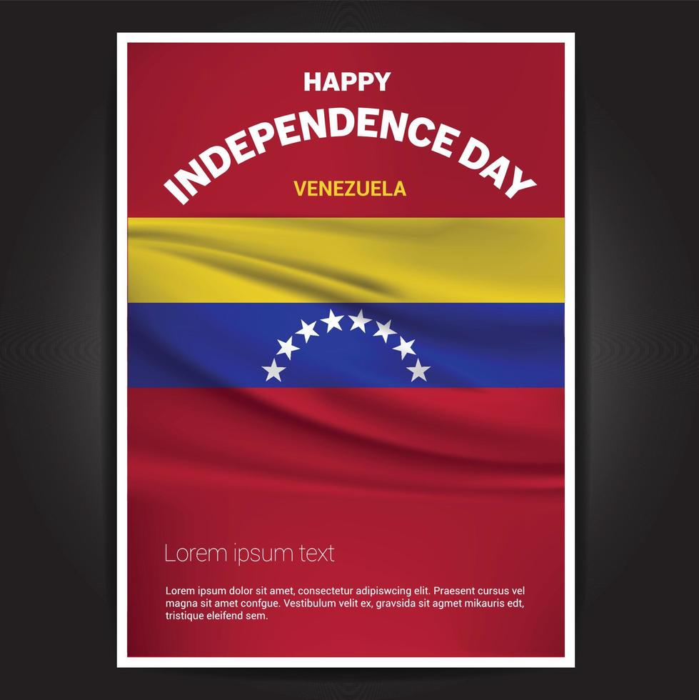 vector de tarjeta de diseño de feliz día de la independencia con banderas