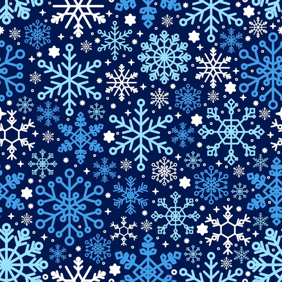 Fondo transparente de copos de nieve vector