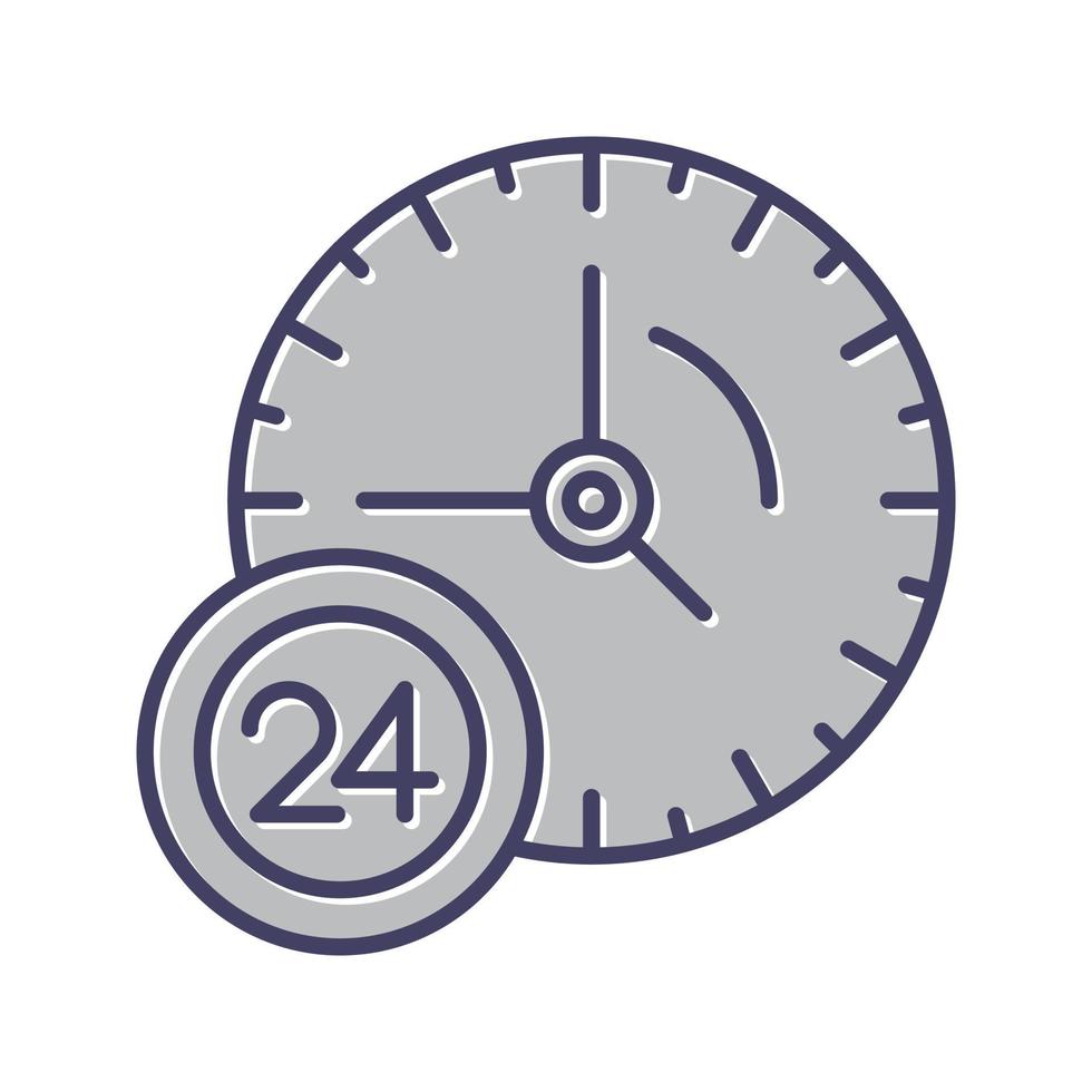 24 Hour Service Vector Icon