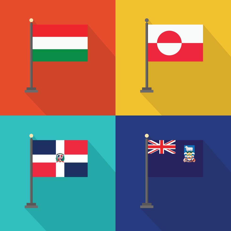 World country flags design vector