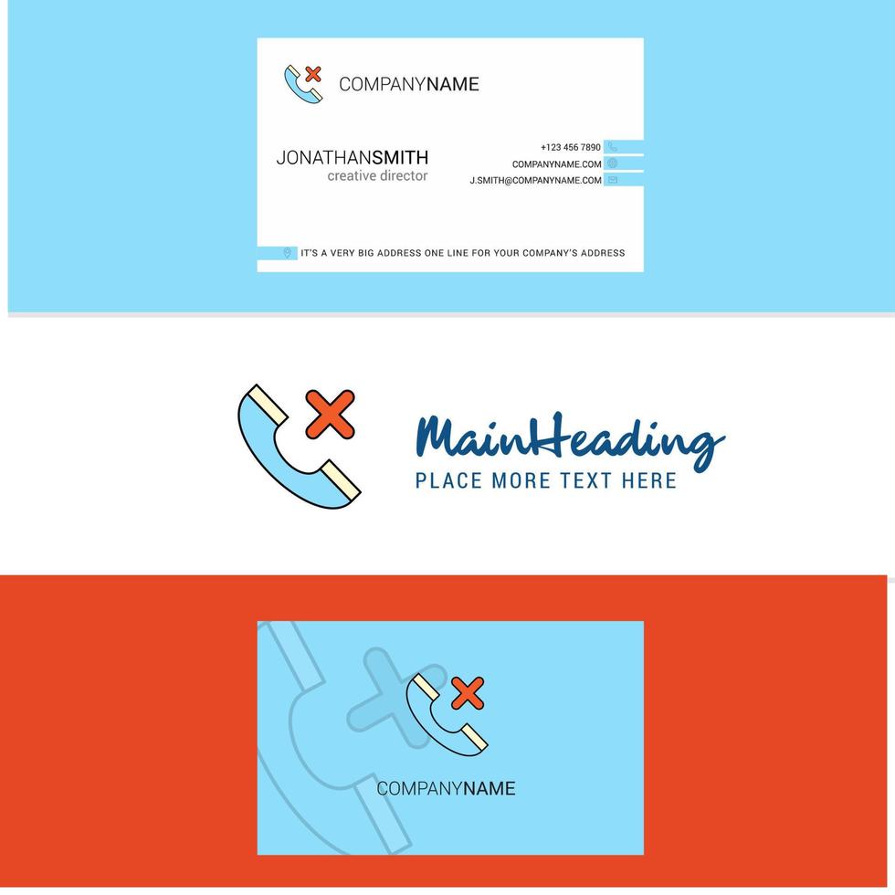 Beautiful Medical call Logo and business card vertical Design Vector
