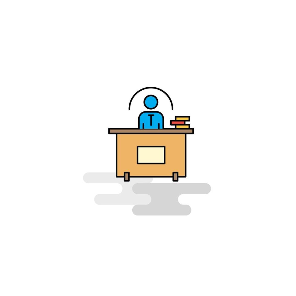 vector de icono de escritorio de oficina plana