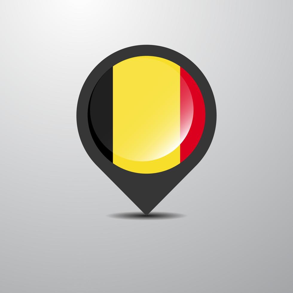 Belgium Map Pin vector