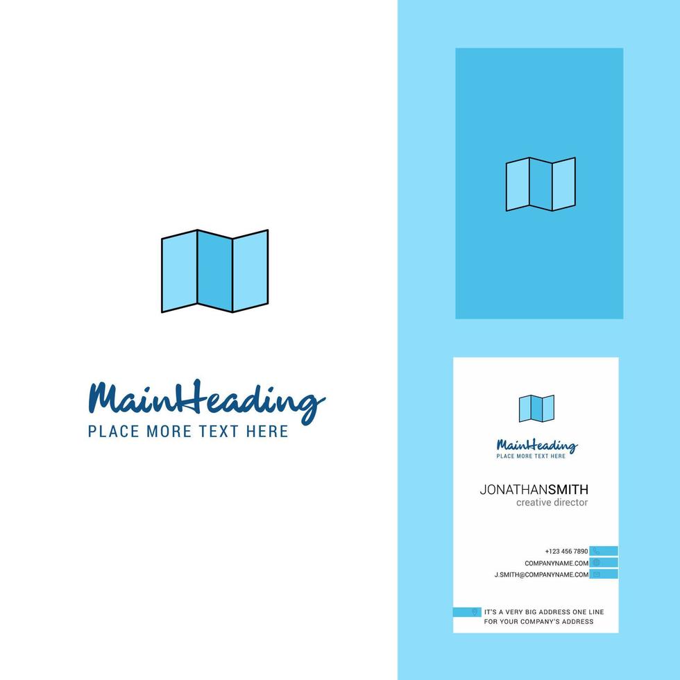 Map Creative Logo and business card vertical Design Vector