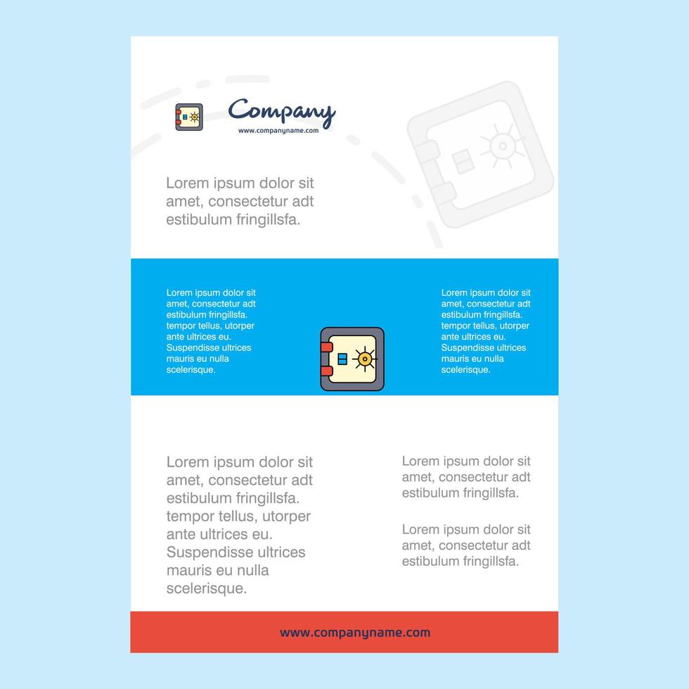 Template layout for Locker comany profile annual report presentations leaflet Brochure Vector Background