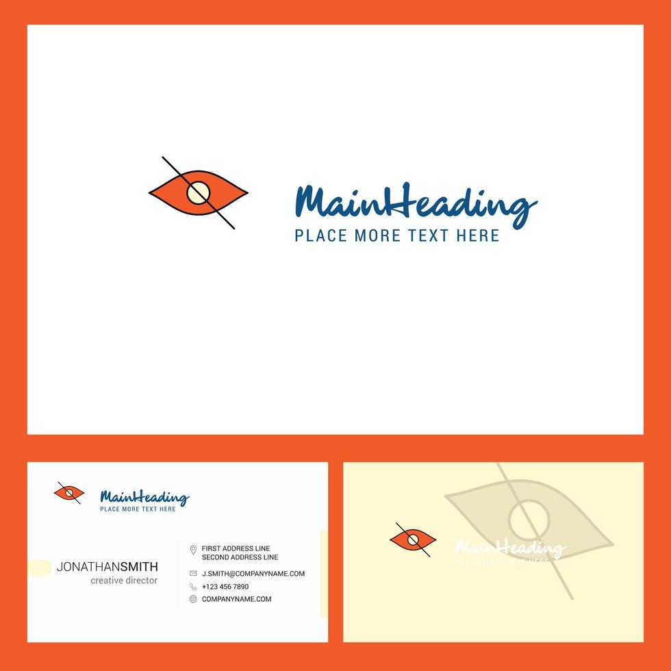 Not seen Logo design with Tagline Front and Back Busienss Card Template Vector Creative Design