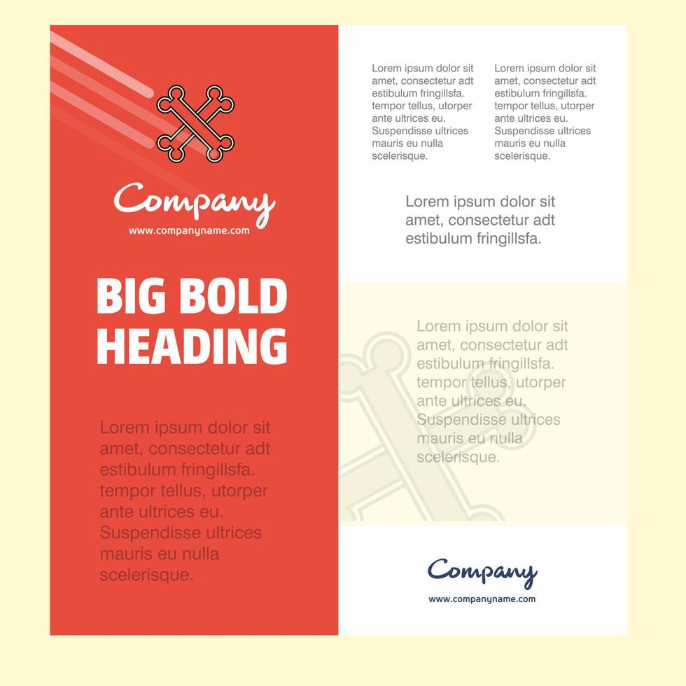 Bones Business Company Poster Template with place for text and images vector background