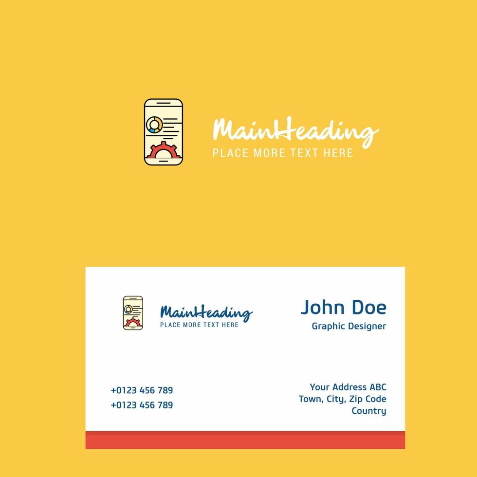 Mobile setting logo Design with business card template Elegant corporate identity Vector