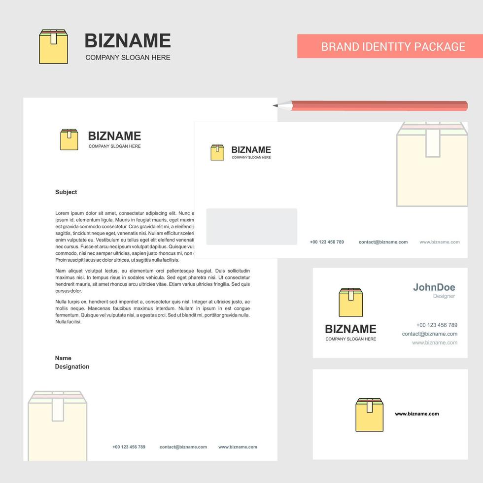 Database Business Letterhead Envelope and visiting Card Design vector template