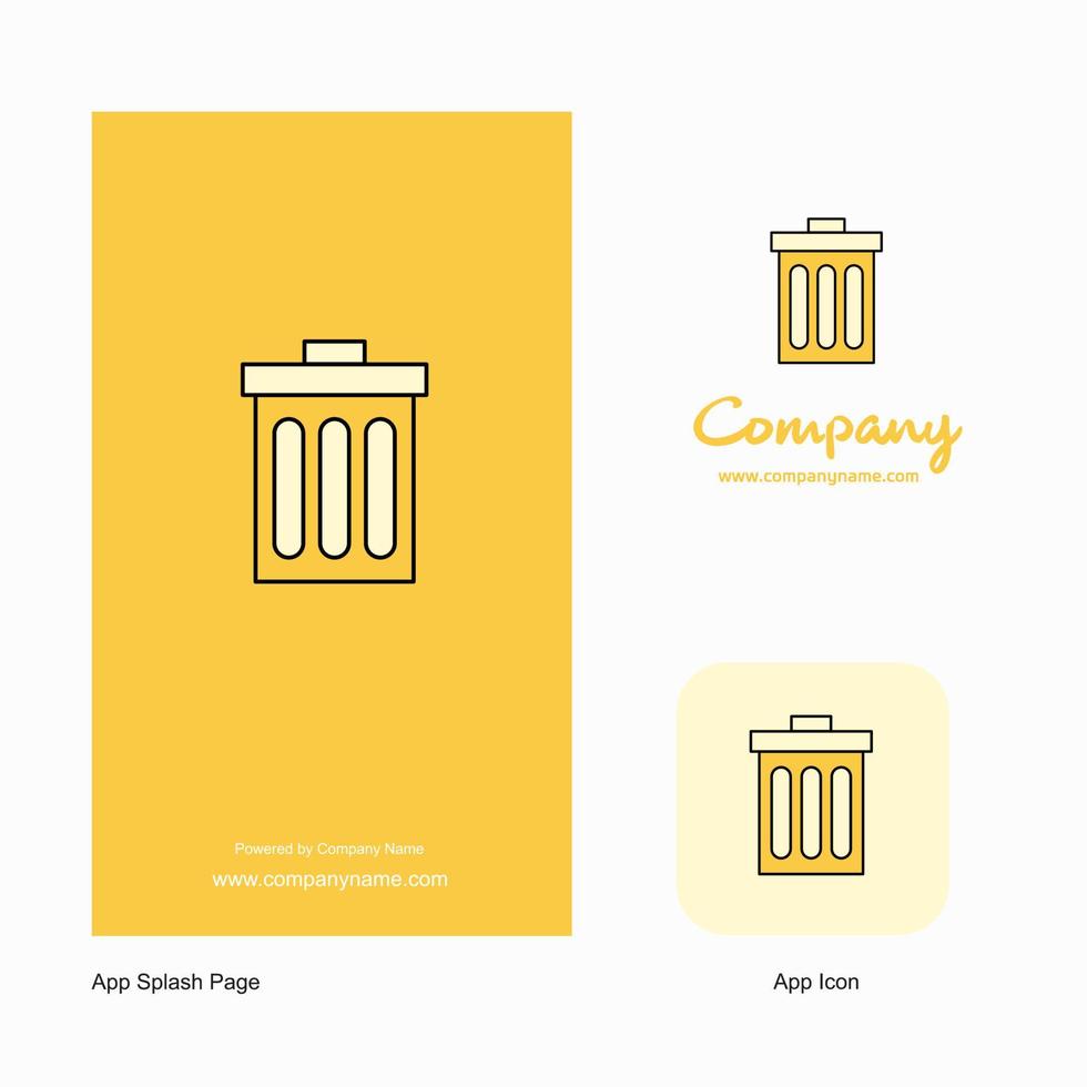Trash Company Logo App Icon and Splash Page Design Creative Business App Design Elements vector