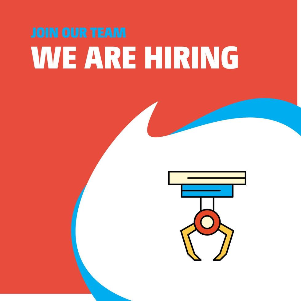 Join Our Team Busienss Company Hook We Are Hiring Poster Callout Design Vector background