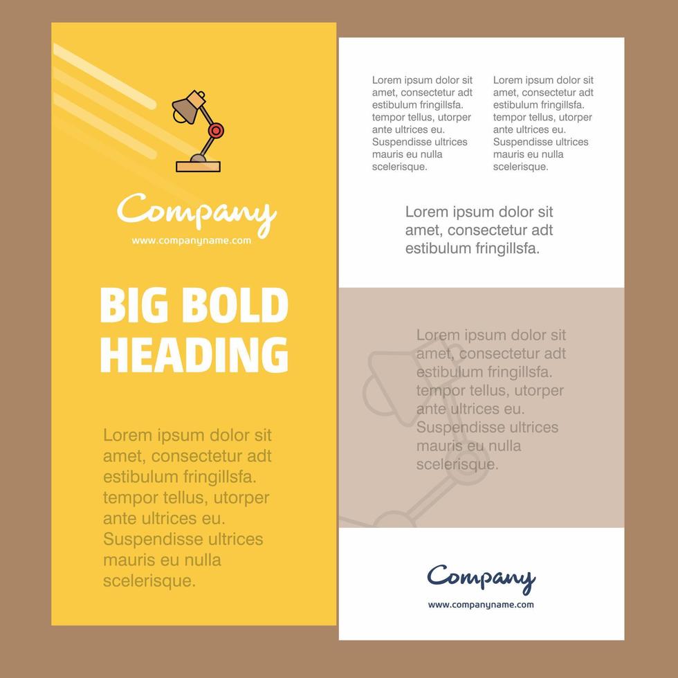 Lamp Business Company Poster Template with place for text and images vector background