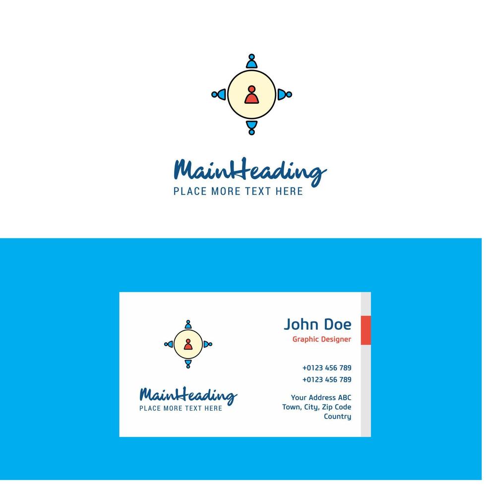 Flat Networking Logo and Visiting Card Template Busienss Concept Logo Design vector