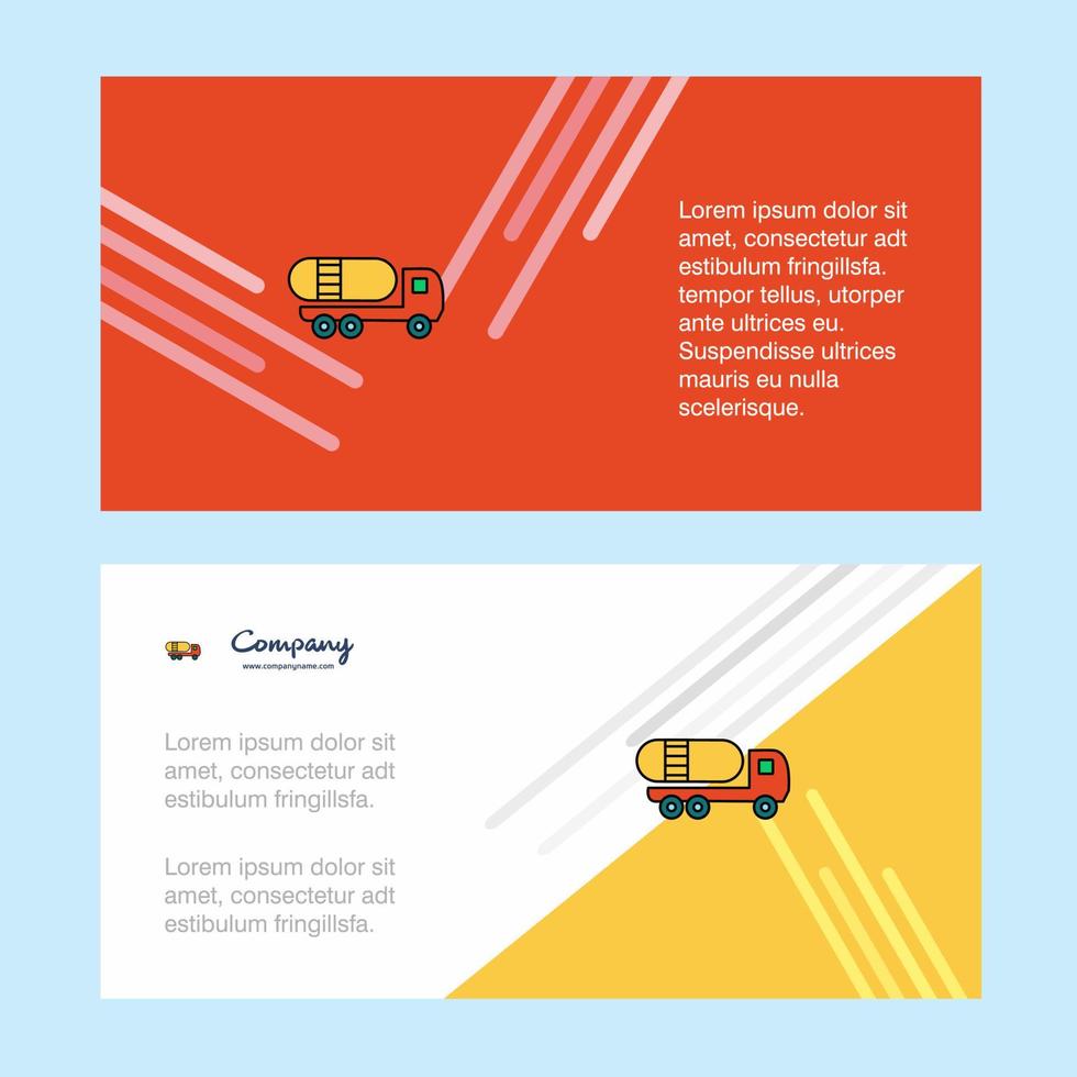 Tanker truck abstract corporate business banner template horizontal advertising business banner vector