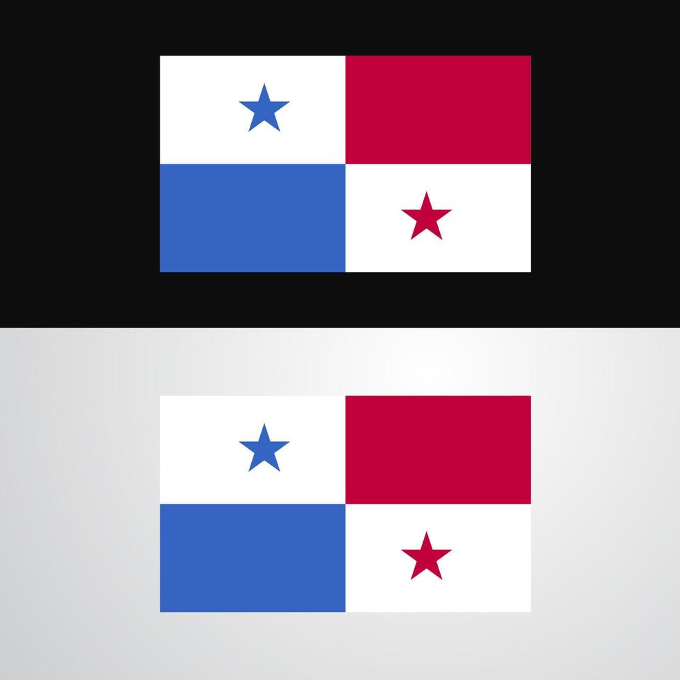 diseño de banner de bandera de panamá vector