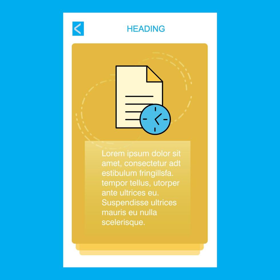 Task on time mobile vertical banner design design Vector