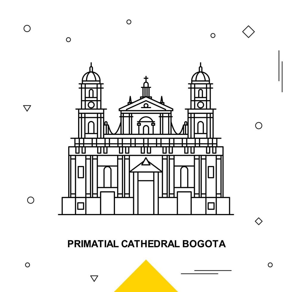 PRIMATIAL CATHEDRAL BOGOTA vector