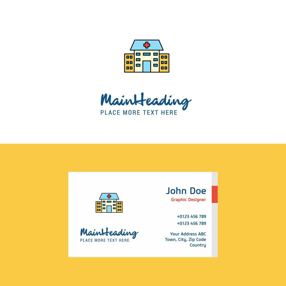 Flat Hospital Logo and Visiting Card Template Busienss Concept Logo Design vector