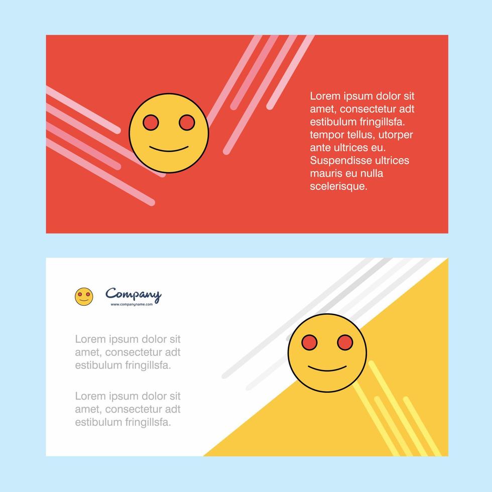 Smiley emoji abstract corporate business banner template horizontal advertising business banner vector